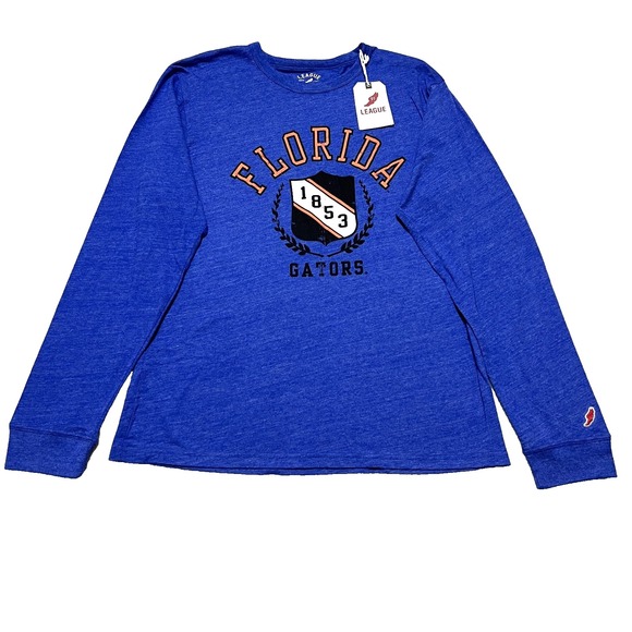 League Tops - League Florida Gators Royal Blue Long Sleeve Oversized Tee Women's Medium NWT
